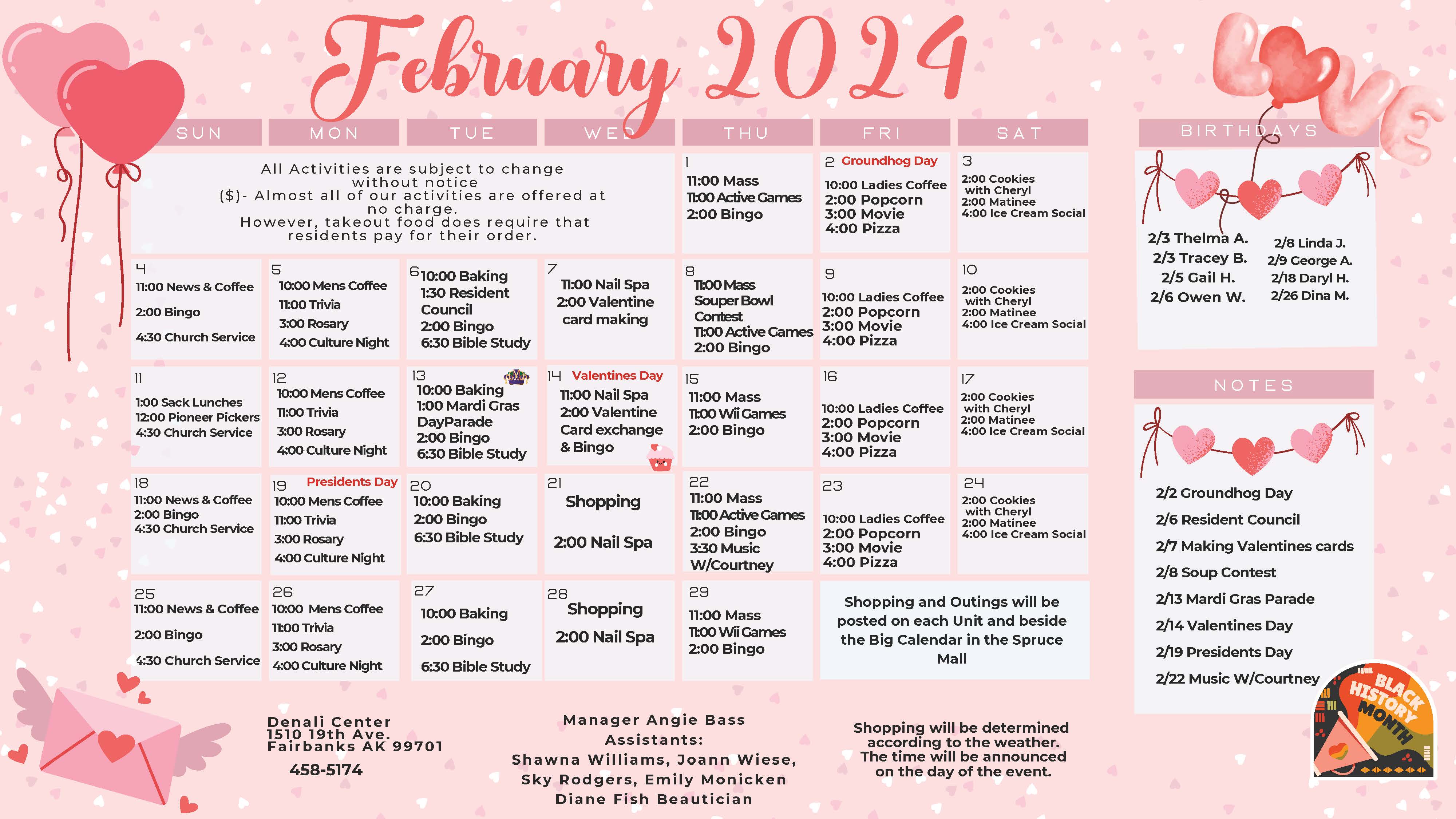 Activities Calendar - Foundationhealthpartners