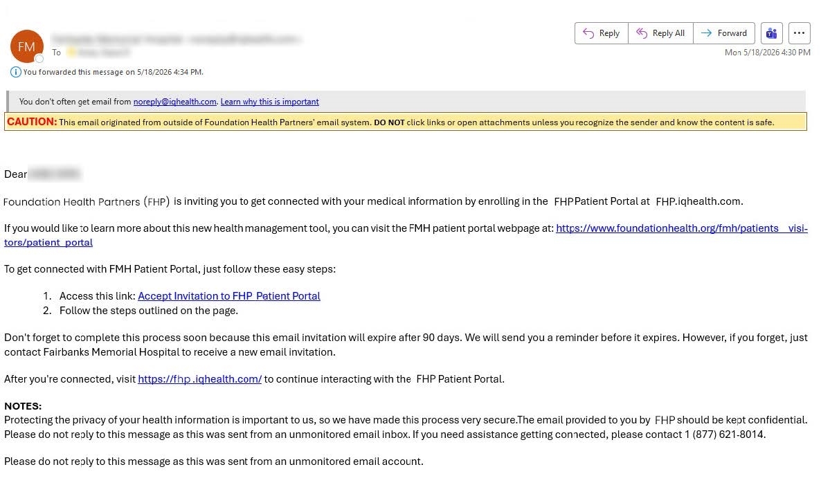 Image of invitation email example
